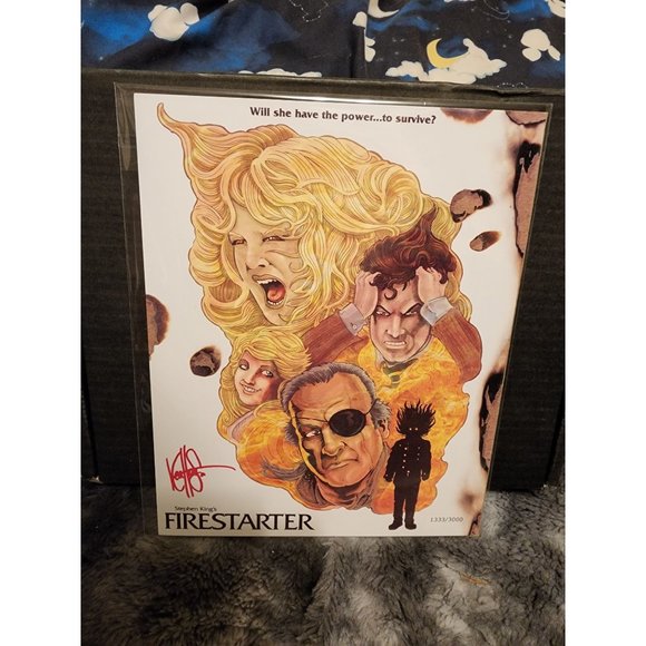 The Bam Box Stephen King Firestarter Print Signed by Artist - Picture 1 of 5